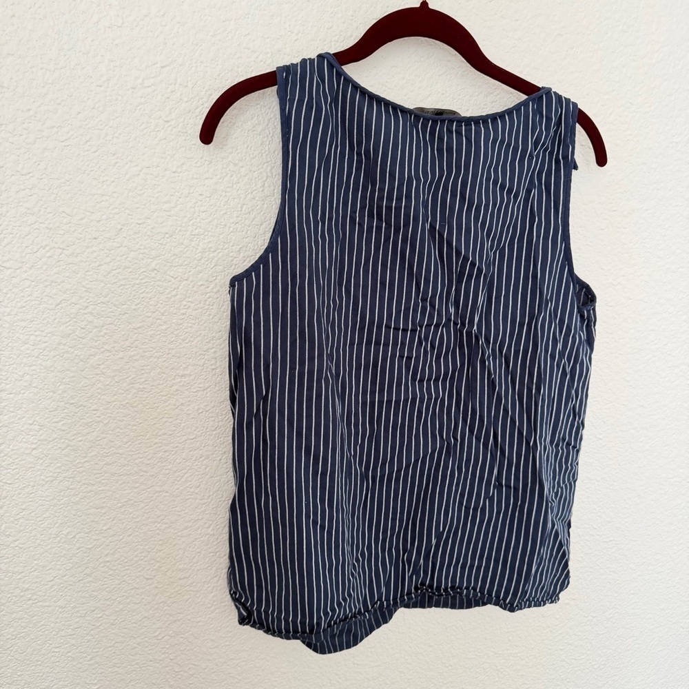 Banana Republic Blue and White Striped Blouse - Picture 6 of 6